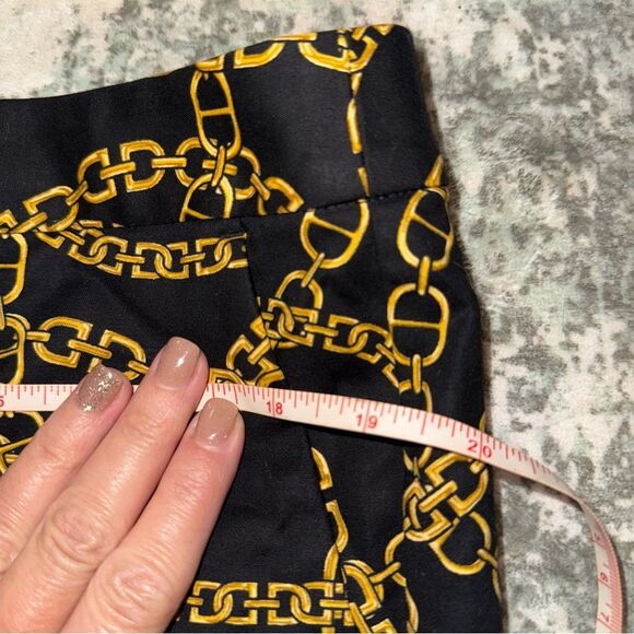 MICHAEL Michael Kors Black Trousers with Gold Chain Design - Picture 5 of 7